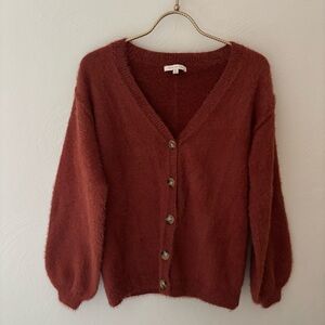 Cozy Rust Cardigan